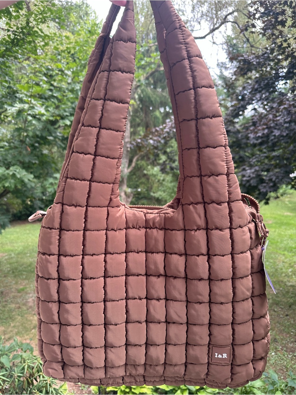 I&R Puff Hobo Bag in Caramel